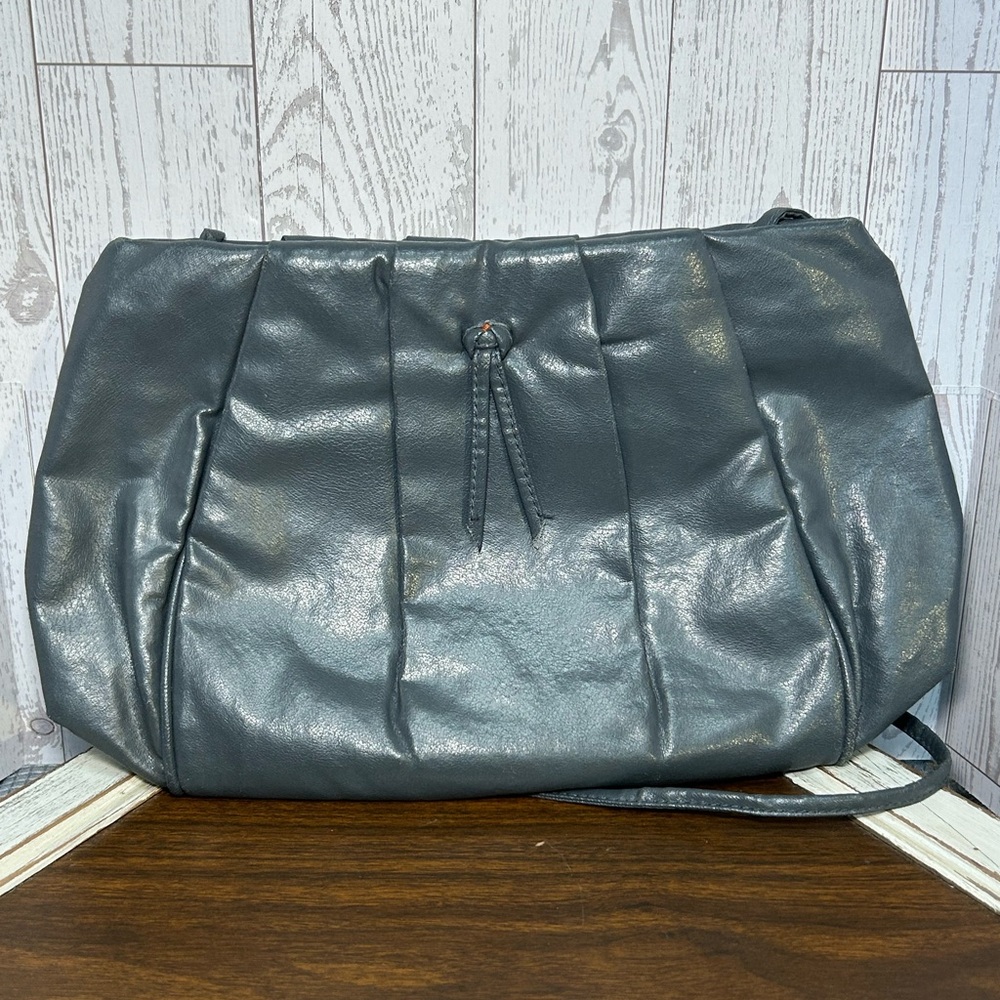 Vintage Gray Leather Handbag